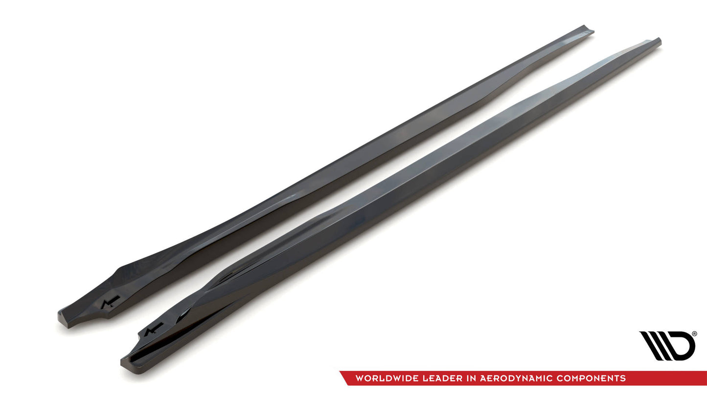 Seitenschweller Ansatz für Infiniti G37 Coupe schwarz matt