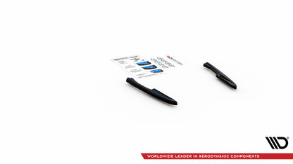 Heck Ansatz Flaps Diffusor für Volkswagen Touareg R-line Mk3 schwarz Hochglanz