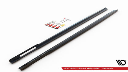 Seitenschweller Ansatz für V.1 für BMW 4er M-Paket G22 schwarz Hochglanz