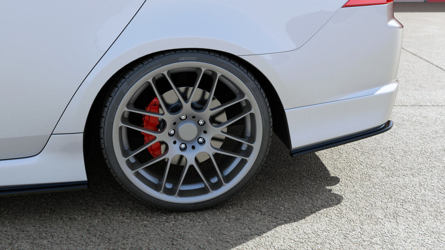 Heck Ansatz Flaps Diffusor für HONDA ACCORD VII TYPE-S schwarz Hochglanz