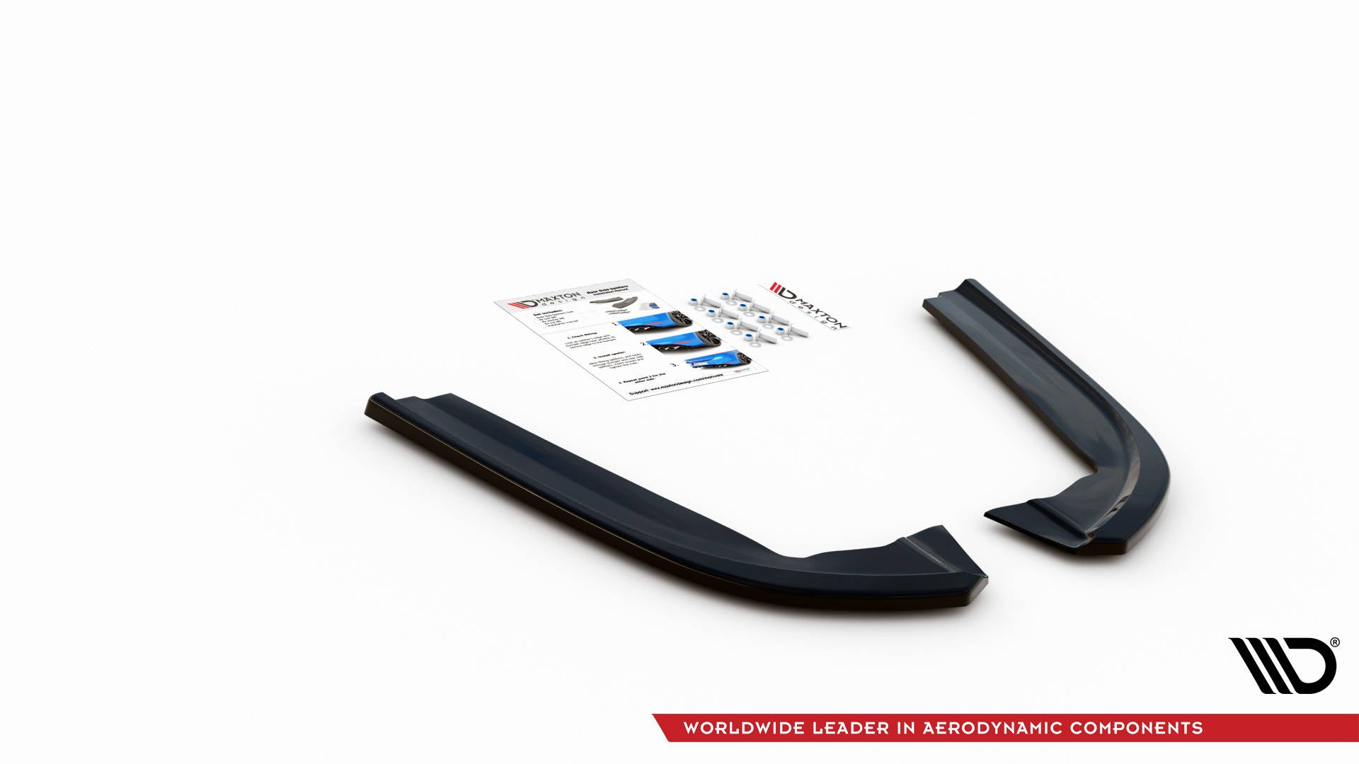 Heck Ansatz Flaps Diffusor V.1 für Ford Mondeo ST-Line Mk5 Facelift schwarz matt