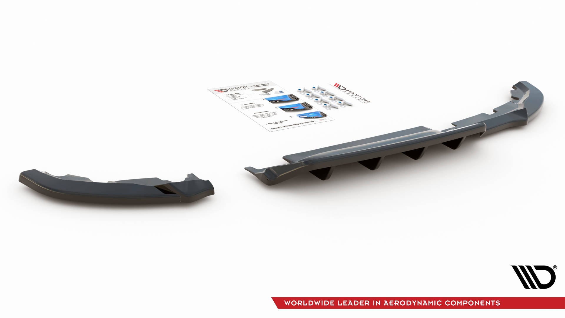 Mittlerer Diffusor Heck Ansatz DTM Look für Renault Clio Mk5 Carbon Look