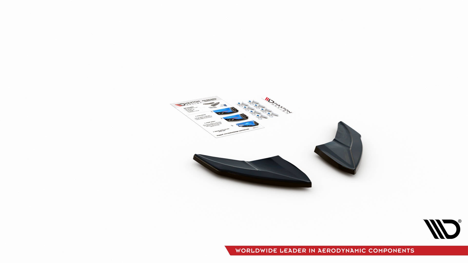 Heck Ansatz Flaps Diffusor V.4 für Volkswagen Golf R Mk7 schwarz Hochglanz