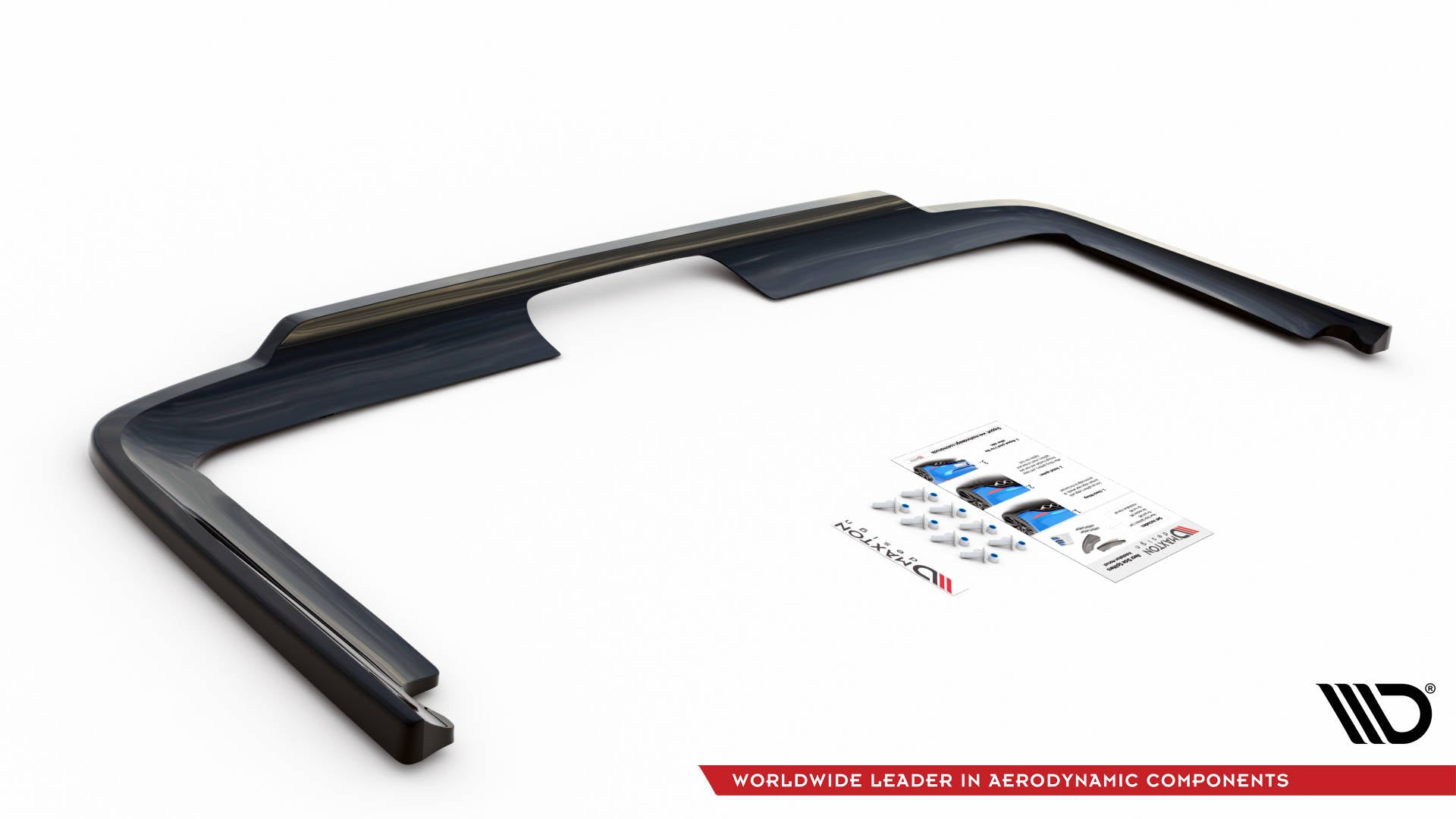 Mittlerer Diffusor Heck Ansatz DTM Look für Mercedes-Benz Vito W447 Facelift schwarz matt
