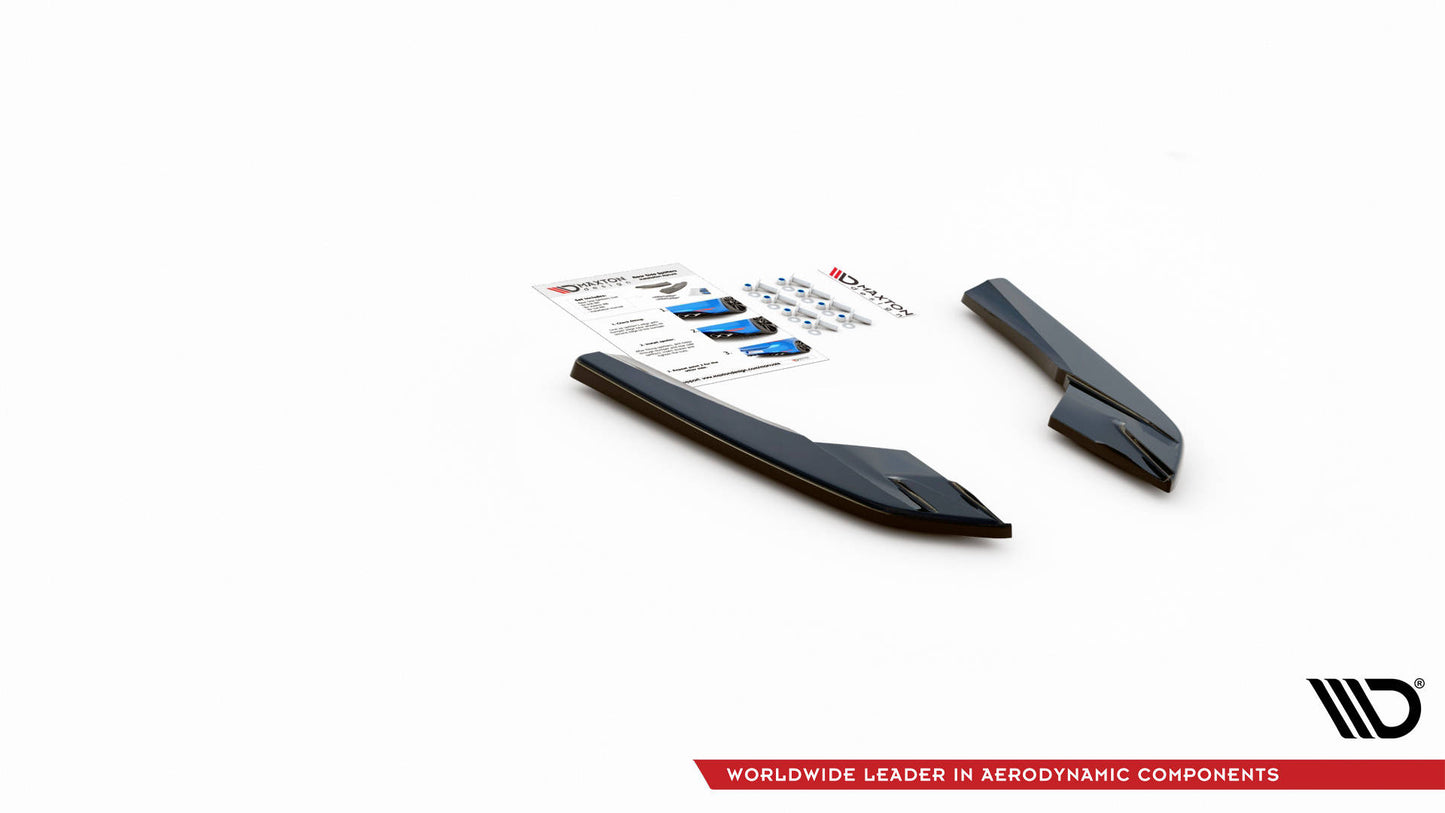 Heck Ansatz Flaps Diffusor für Audi S3 Limousine 8V Carbon Look