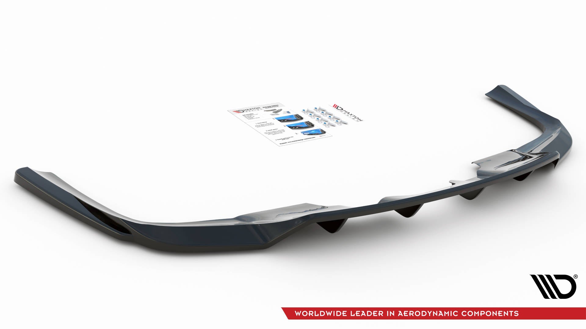 Mittlerer Diffusor Heck Ansatz DTM Look für Mercedes-Benz GLS AMG-Line X167 schwarz matt