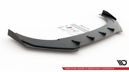 Robuste Racing Front Ansatz für passend +Flaps für Volkswagen Golf 8 GTI Clubsport schwarz Hochglanz