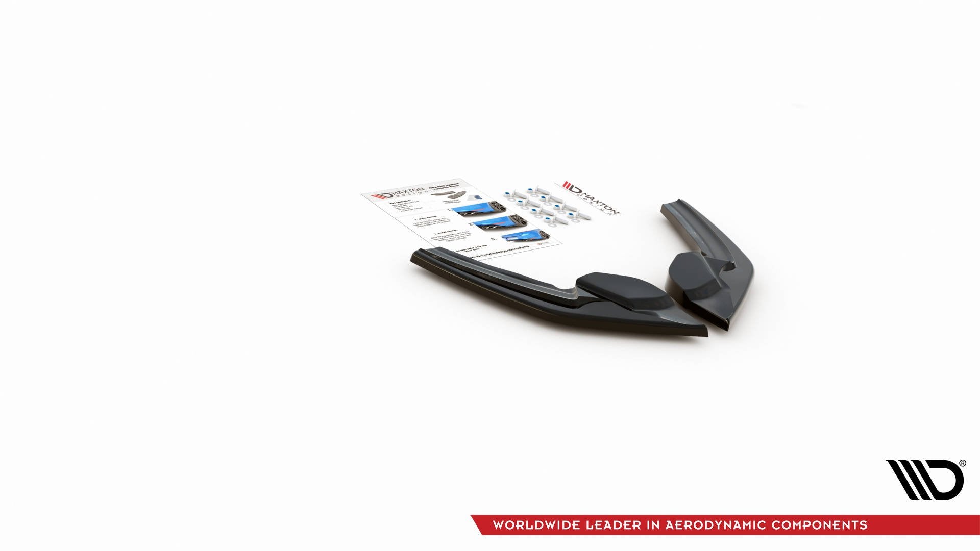 Heck Ansatz Flaps Diffusor V.2 für BMW M135i F20 schwarz matt