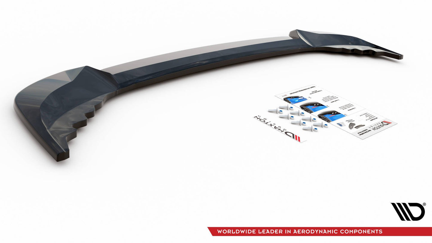 Mittlerer Diffusor Heck Ansatz für Skoda Karoq Sportline Carbon Look