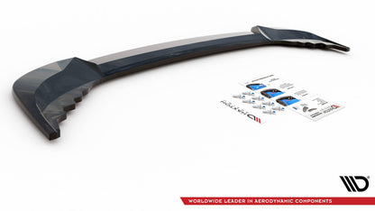 Mittlerer Diffusor Heck Ansatz für Skoda Karoq Sportline Carbon Look