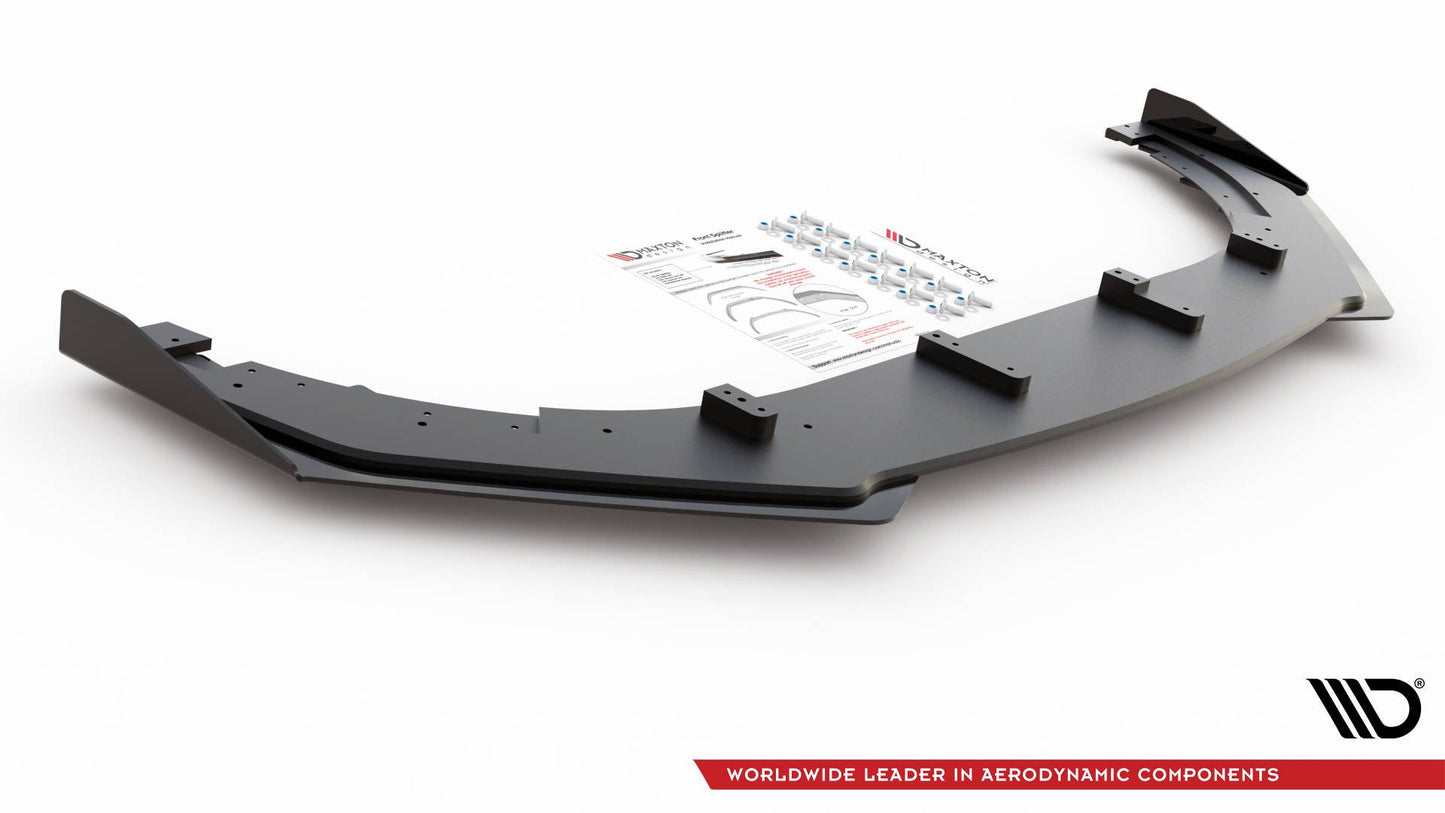 Robuste Racing Front Ansatz V.3 für passend +Flaps für Volkswagen Golf GTI Mk6 schwarz Hochglanz