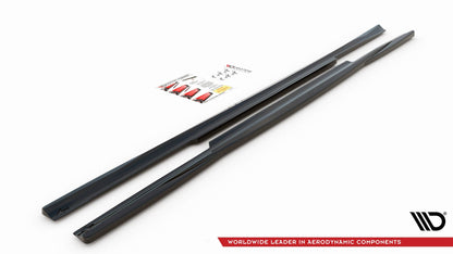 Seitenschweller Ansatz für Mercedes-Benz C W205 Carbon Look