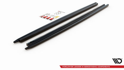 Seitenschweller Ansatz für Peugeot 207 Sport schwarz matt