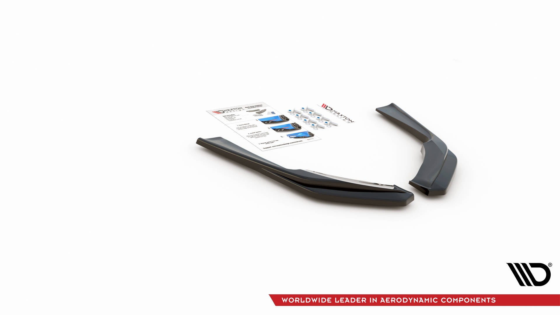 Heck Ansatz Flaps Diffusor für Infiniti Q60 S Mk2 schwarz matt