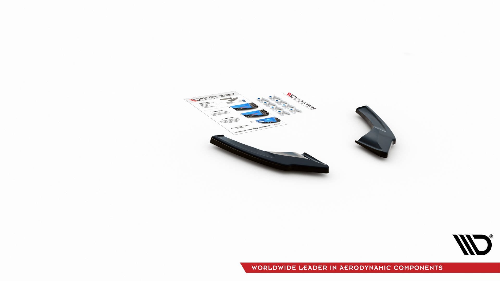 Heck Ansatz Flaps Diffusor +Flaps für V.1 Volkswagen Golf 8 GTI Clubsport