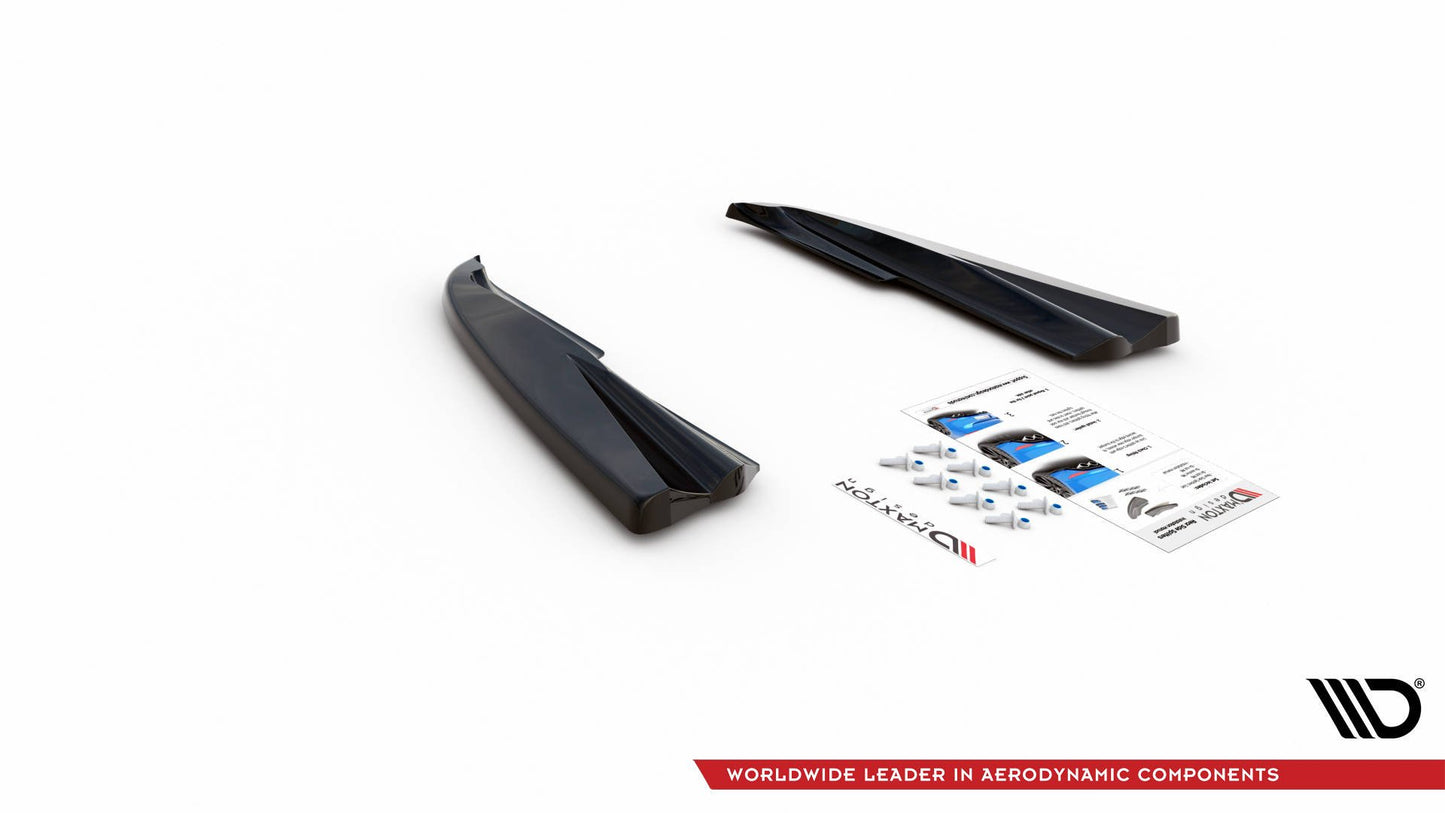Heck Ansatz Flaps Diffusor für Volvo S60 R-Design Mk2 schwarz matt