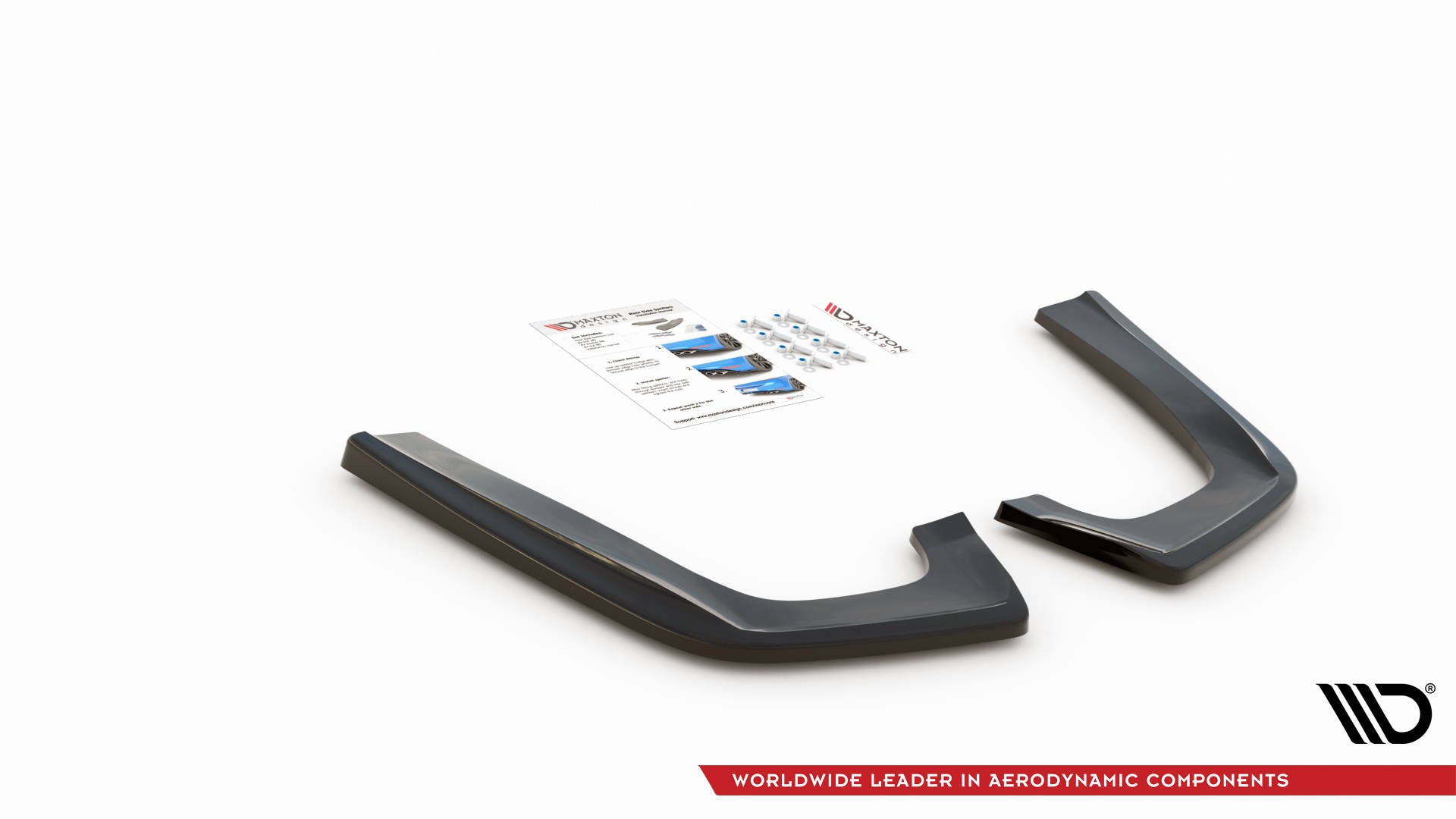 Heck Ansatz Flaps Diffusor V.2 für Mercedes-Benz GLE Coupe 63 AMG C292 schwarz Hochglanz