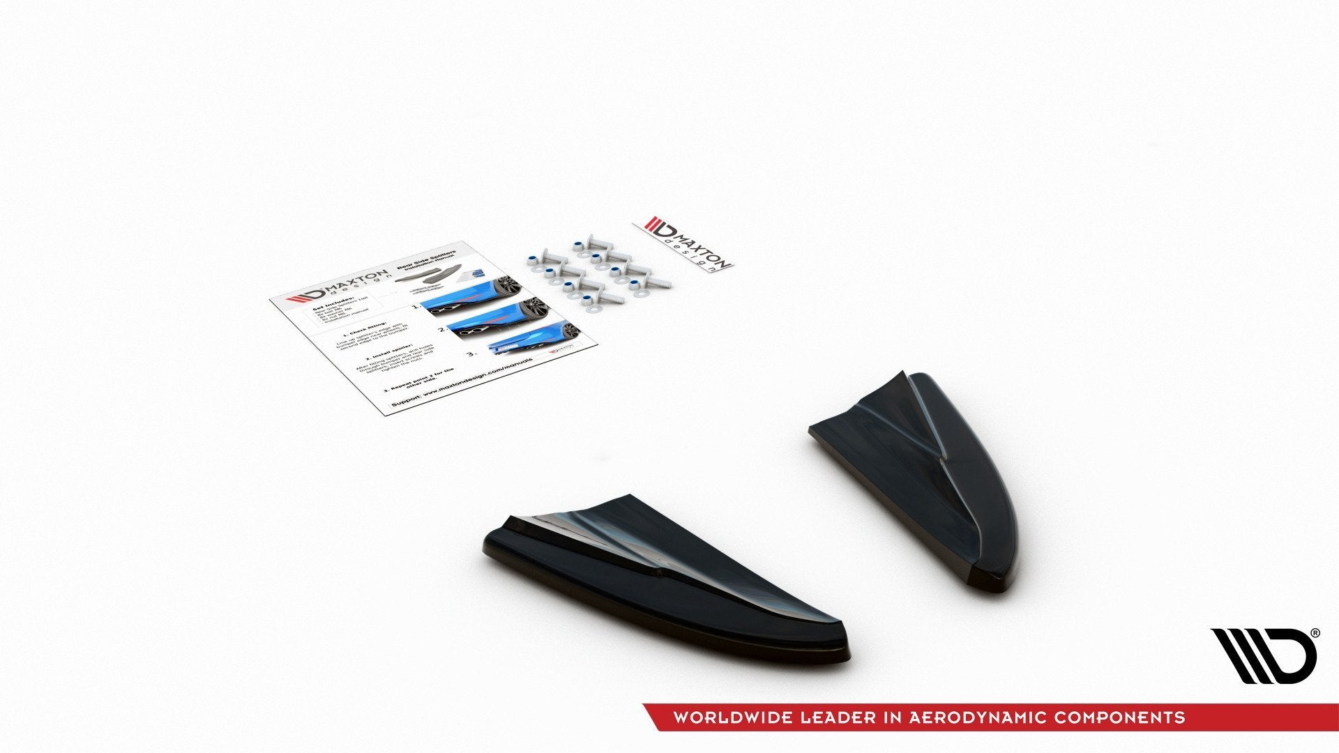 Heck Ansatz Flaps Diffusor für Volvo V40 Carbon Look