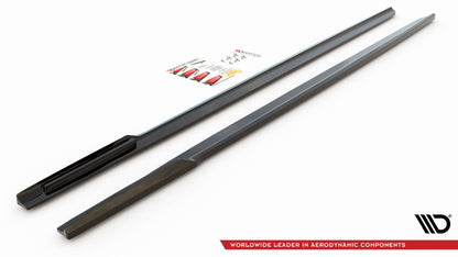 Seitenschweller Ansatz für BMW 7 M-Paket G11 Facelift Carbon Look