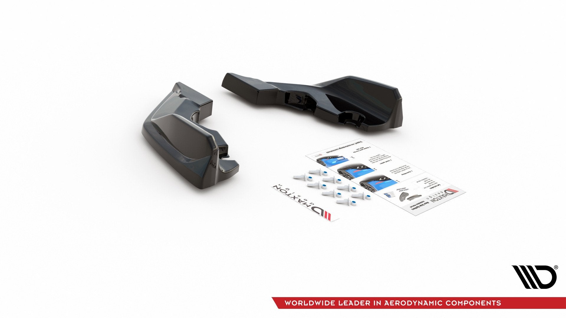 Heck Ansatz Flaps Diffusor V.4 für BMW 1er F40 M-Paket/ M135i schwarz matt