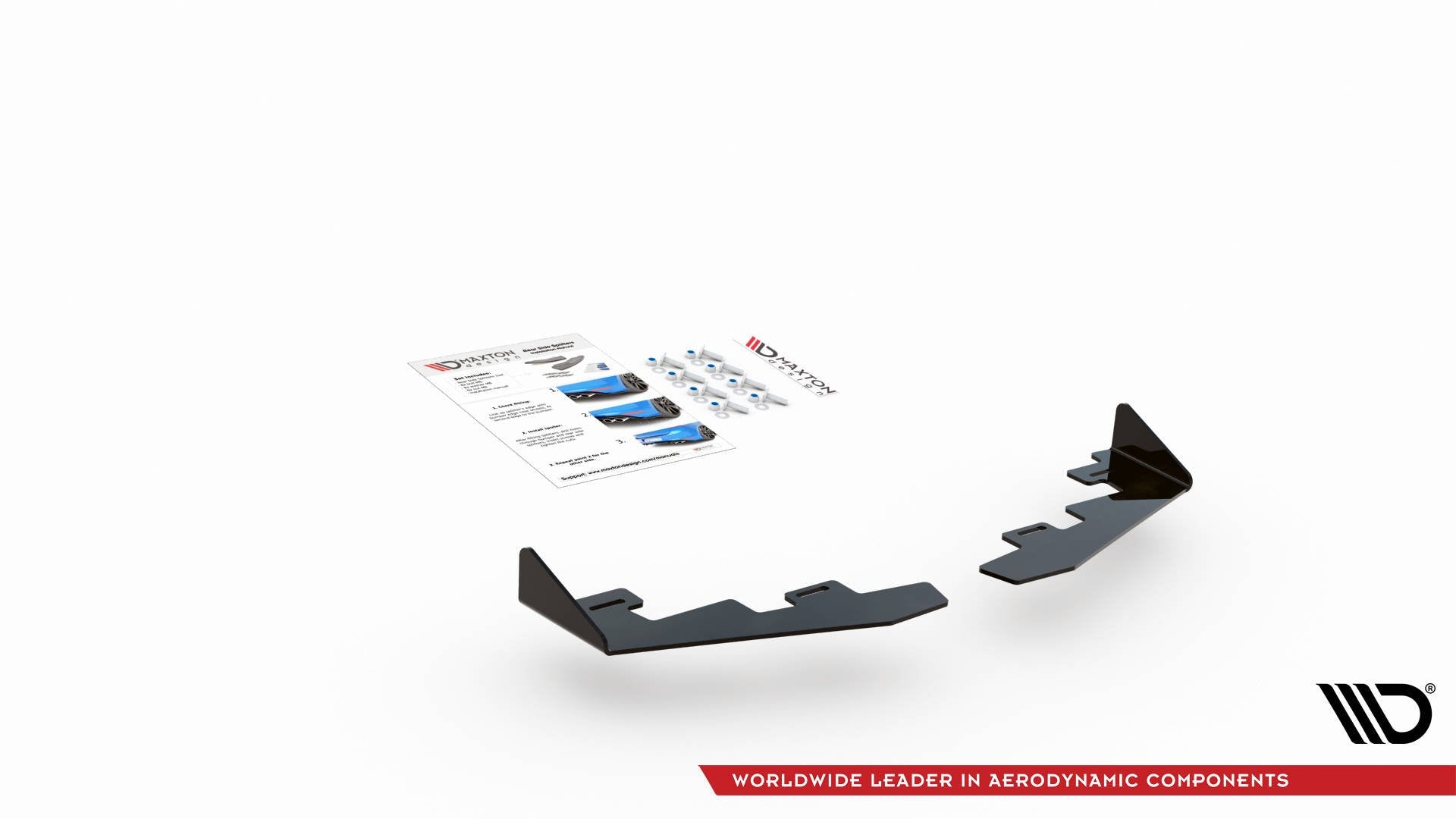 Hintere Seiten Flaps für Toyota GR Yaris Mk4 schwarz Hochglanz