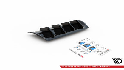 Diffusor Heck Ansatz für Volkswagen Arteon R schwarz matt
