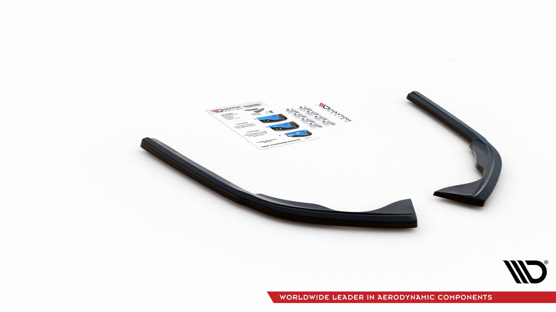 Heck Ansatz Flaps Diffusor für Volkswagen Passat B8 Facelift schwarz matt