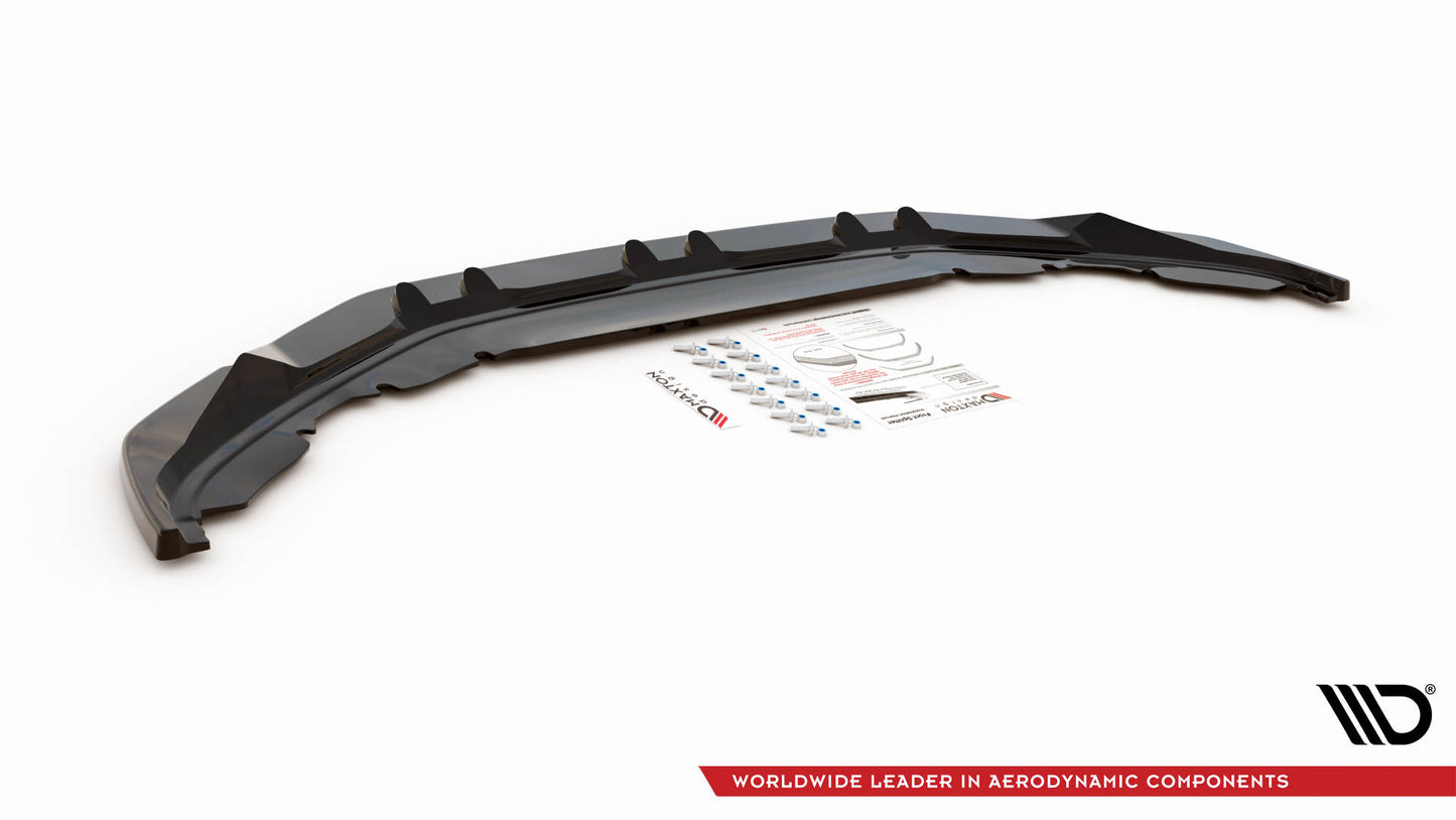 Front Ansatz für Volkswagen Tiguan Mk2 schwarz Hochglanz
