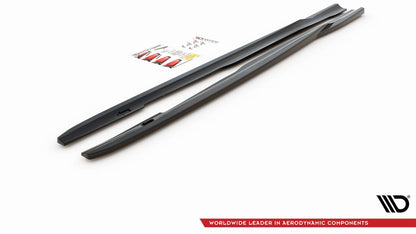 Seitenschweller Ansatz für V.2 für Ford Focus ST Mk3 schwarz matt