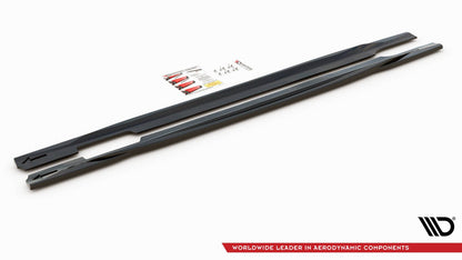 Seitenschweller Ansatz für Audi S5 / A5 S-Line Sportback F5 Facelift Carbon Look