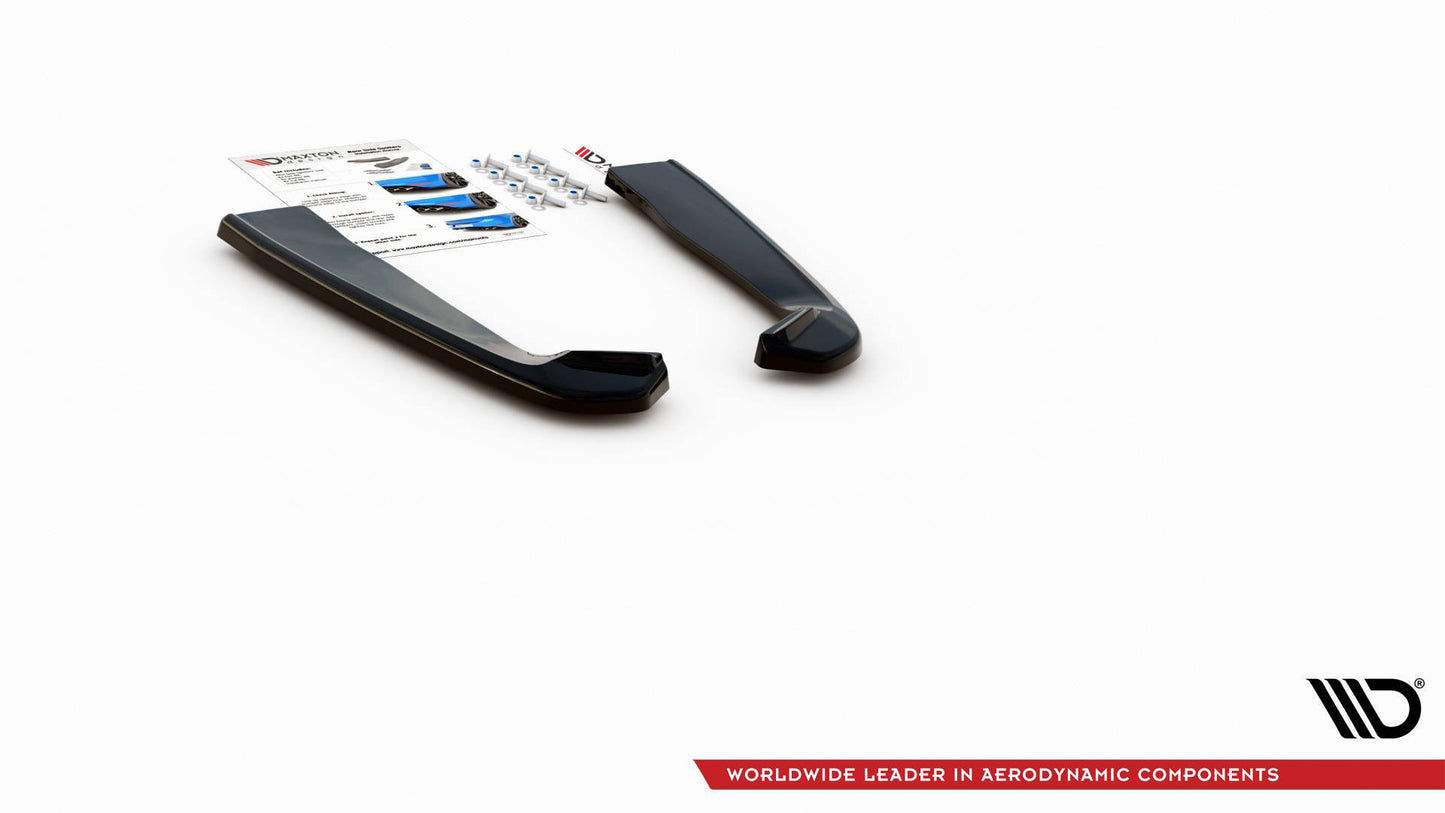 Heck Ansatz Flaps Diffusor für Ford Mustang Mk. 6 Facelift schwarz Hochglanz