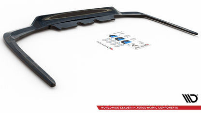 Mittlerer Diffusor Heck Ansatz für Lexus LS Mk4 Facelift schwarz Hochglanz