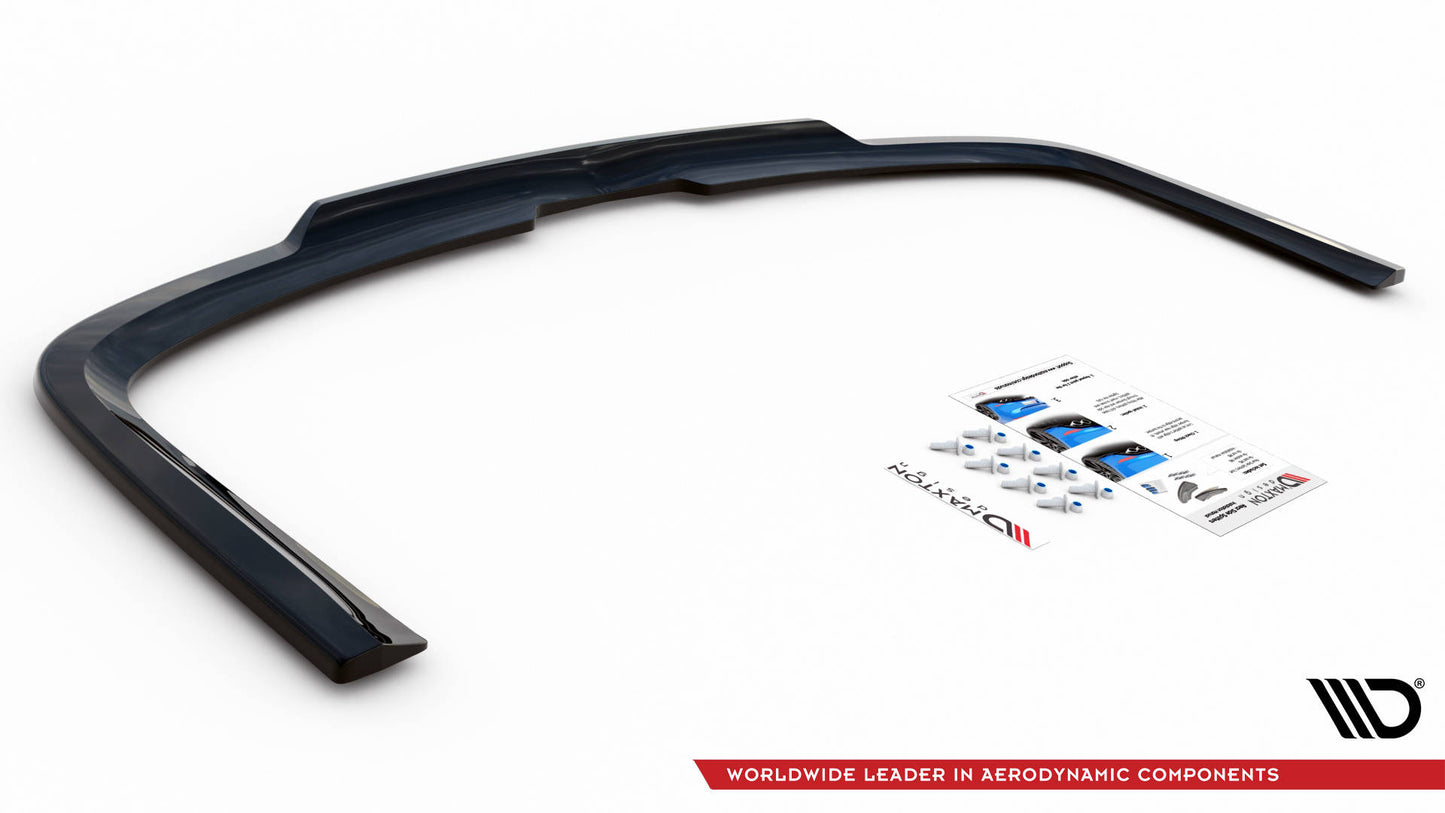 Mittlerer Diffusor Heck Ansatz für Volkswagen Caddy Long Mk3 Facelift Carbon Look