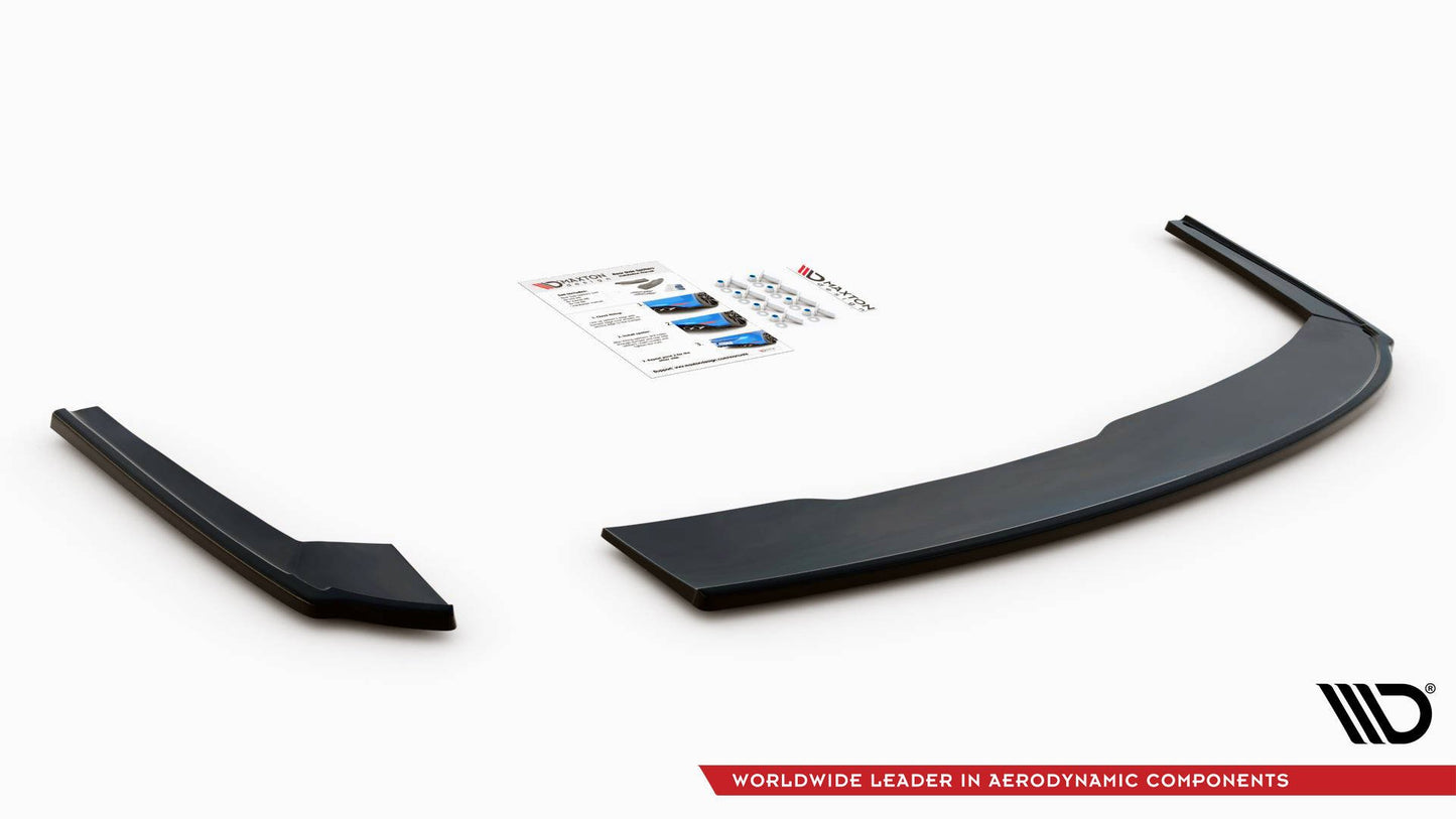 Heck Ansatz Flaps Diffusor V.2 für Audi A4 S-Line B9 Carbon Look