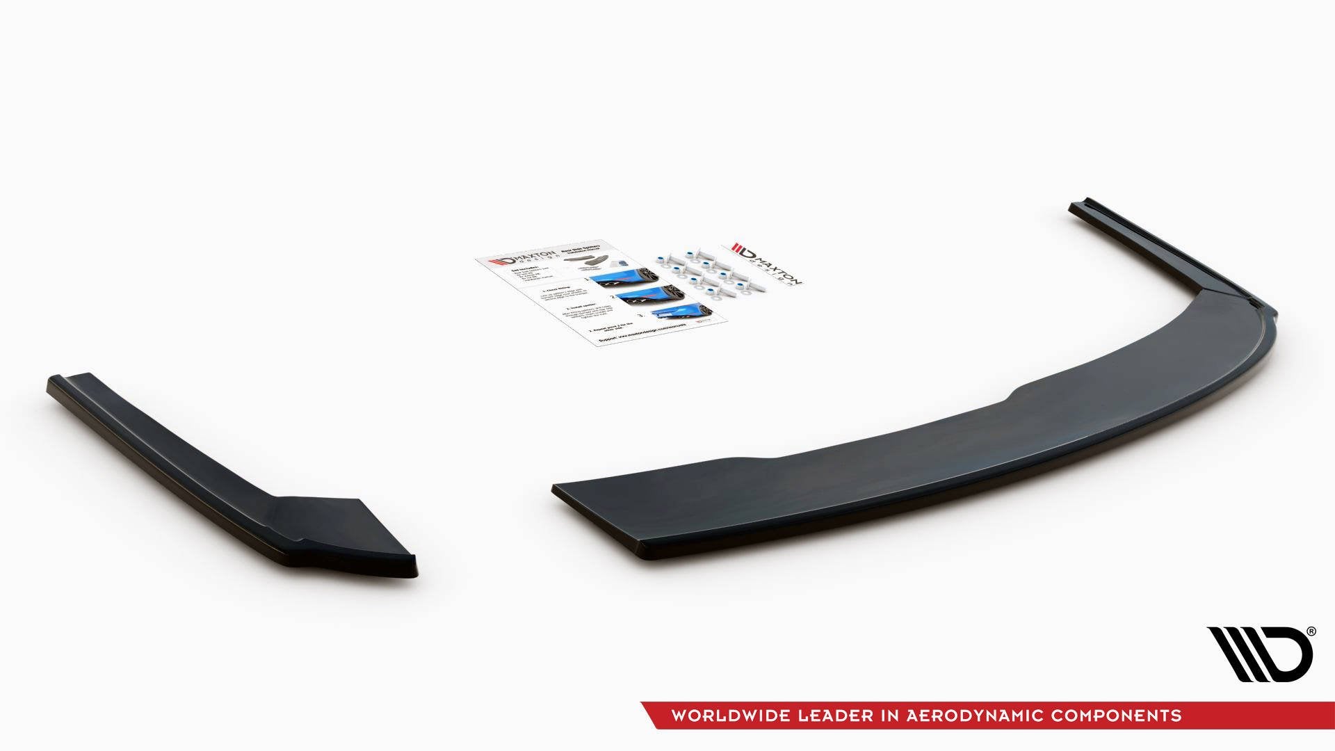 Heck Ansatz Flaps Diffusor V.2 für Audi A4 S-Line B9 Carbon Look