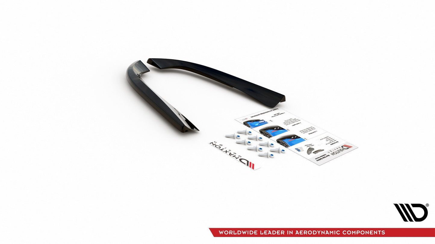 Heck Ansatz Flaps Diffusor für Alfa Romeo 156 SW Facelift Carbon Look