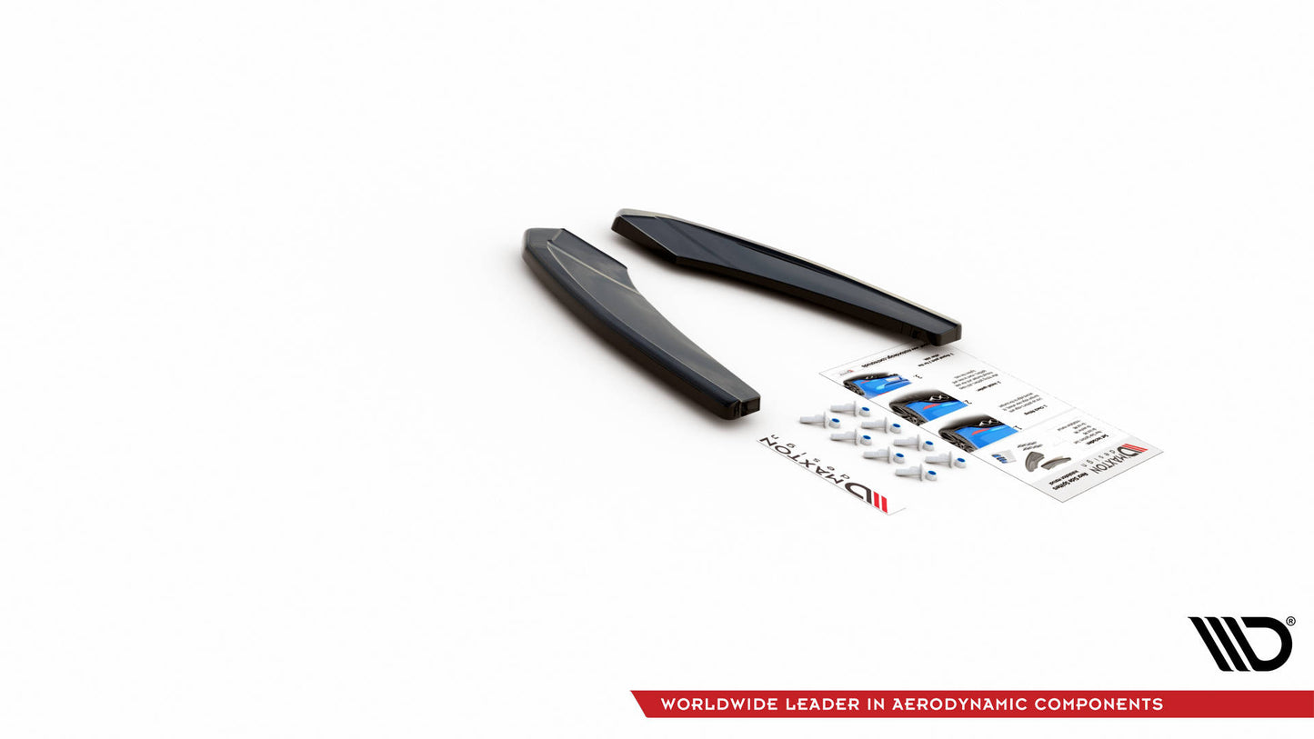 Heck Ansatz Flaps Diffusor für Audi S3 Limousine 8Y Carbon Look