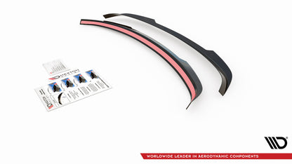 Spoiler CAP für Toyota Avensis Mk3 Facelift Wagon schwarz Hochglanz