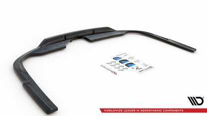 Mittlerer Diffusor Heck Ansatz DTM Look für Audi A6 S-Line Avant C8 schwarz matt