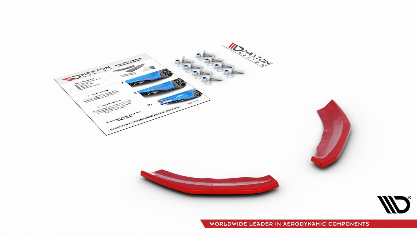 Heck Ansatz Flaps Diffusor für VW POLO MK6 GTI Carbon Look