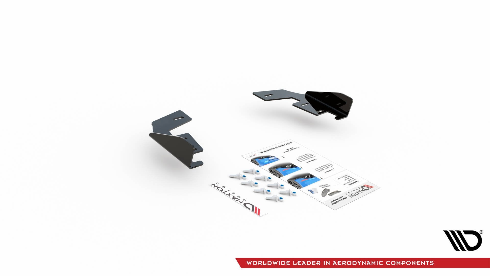 Hintere Seiten Flaps für Volkswagen Golf 8 GTI schwarz Hochglanz