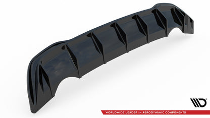 Diffusor Heck Ansatz für VW Golf 8 schwarz matt