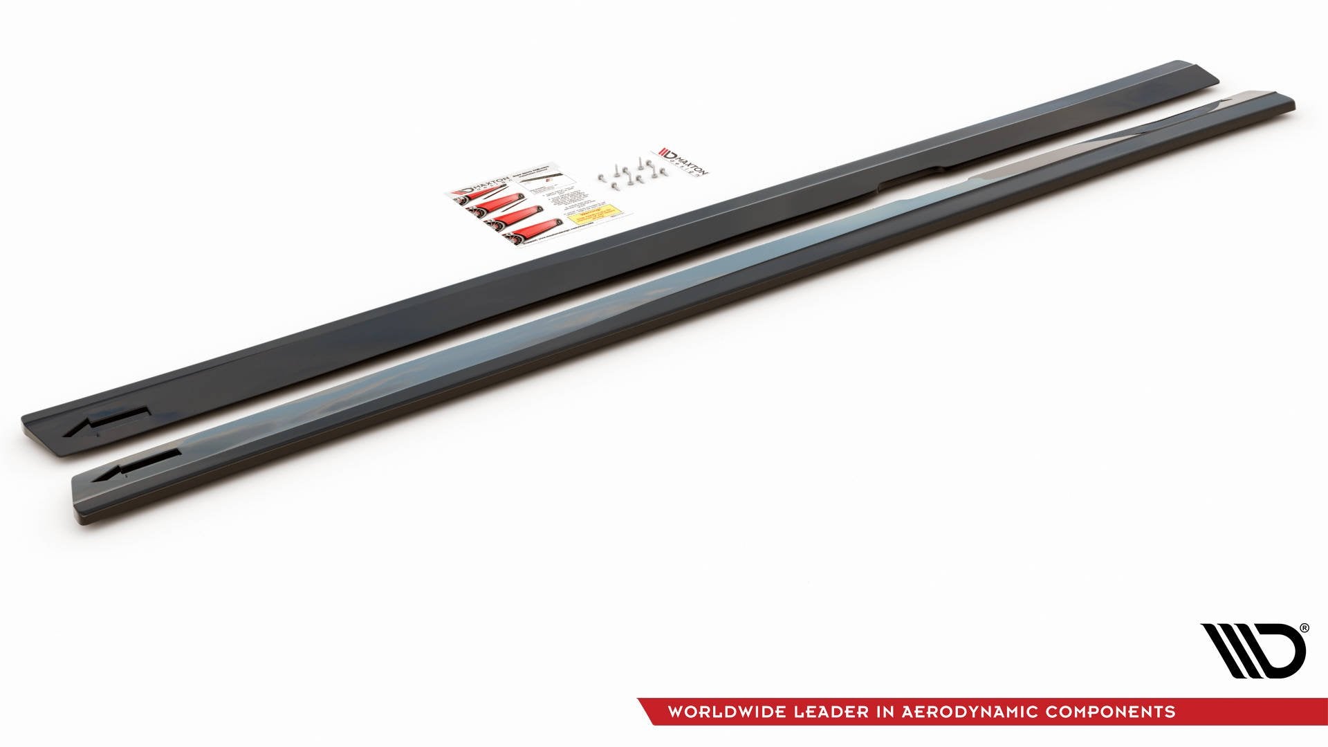 Seitenschweller Ansatz für V.2 für Volvo S60/V60 R-Design Mk3 schwarz Hochglanz
