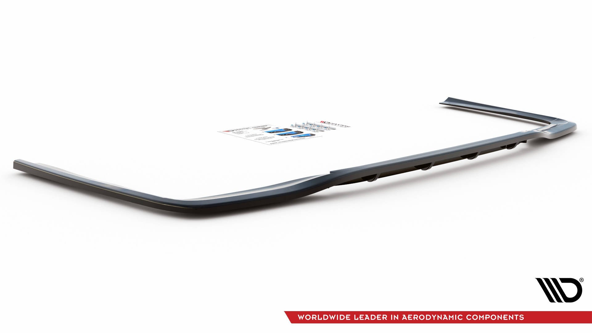 Mittlerer Diffusor Heck Ansatz DTM Look für Mercedes-Benz E AMG-Line Limousine W212 Facelift schwarz matt