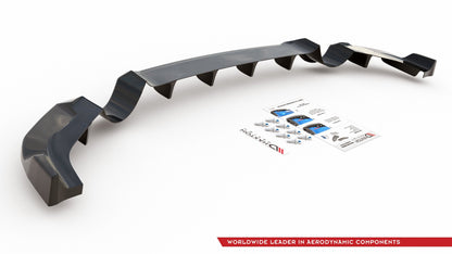Mittlerer Diffusor Heck Ansatz DTM Look für Hyundai I30 N Mk3 Hatchback Carbon Look