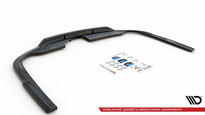 Mittlerer Diffusor Heck Ansatz DTM Look für Audi A6 S-Line Avant C8 Carbon Look