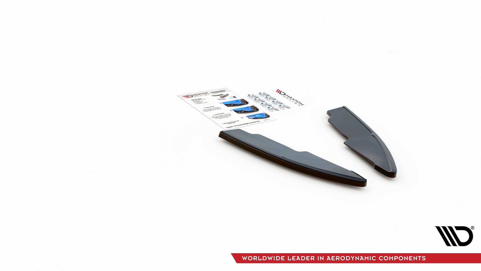 Heck Ansatz Flaps Diffusor für Ford Kuga ST-Line Mk3 schwarz Hochglanz