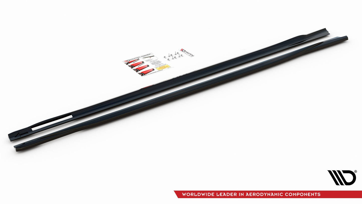 Seitenschweller Ansatz für V.3 für BMW 4er M-Paket G22 schwarz matt