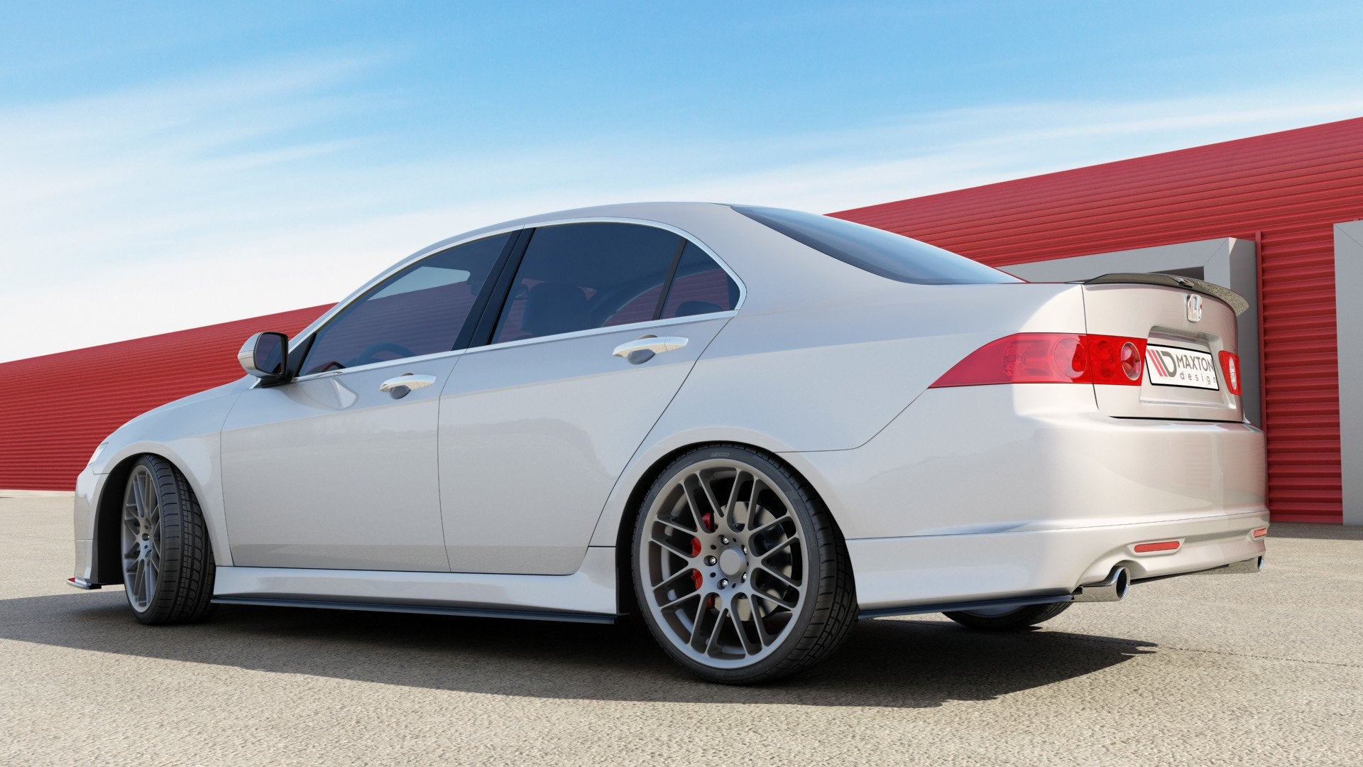 Heck Ansatz Flaps Diffusor für HONDA ACCORD VII TYPE-S Carbon Look
