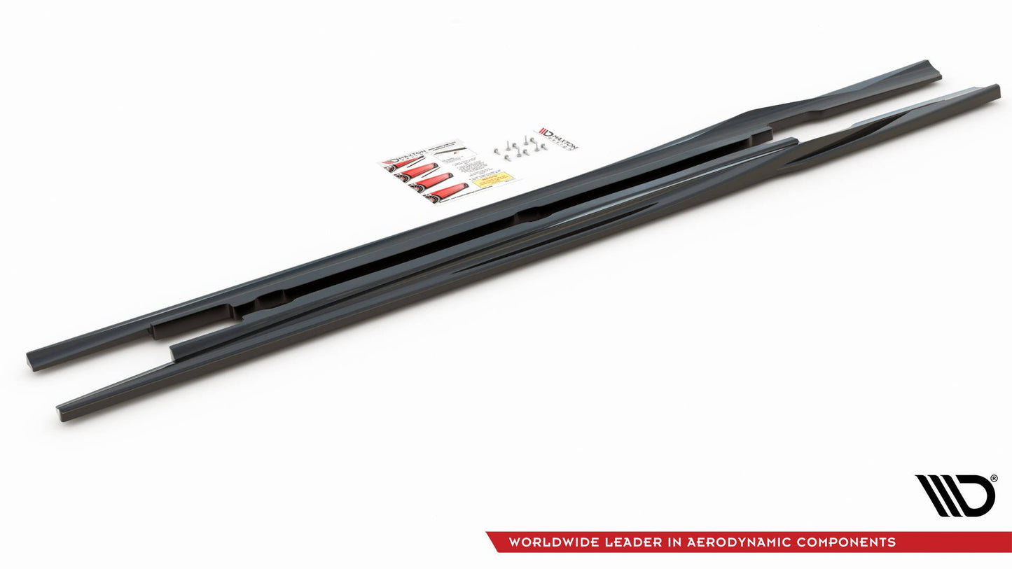 Seitenschweller Ansatz für Mercedes-Benz E W213 schwarz matt
